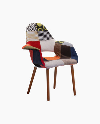 Cognac Bi Cast Leather Molded Chair