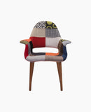 Cognac Bi Cast Leather Molded Chair